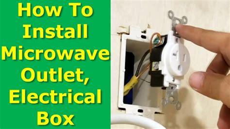 junction box behind microwave|diy microwavable outlet box.